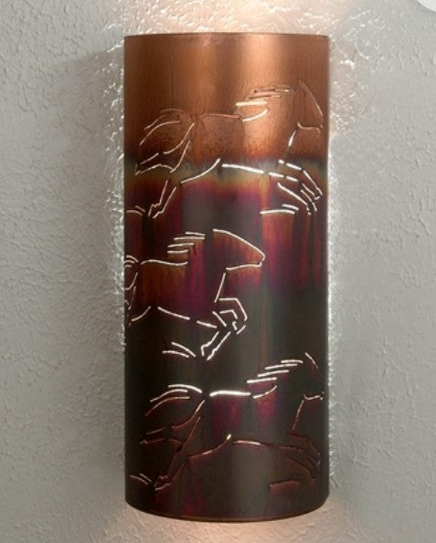 Horse Sconce 24" - Burgundy Bronze