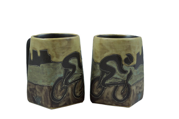 Mara Square Bottom Mug 12 oz - Bicyclist 511R5