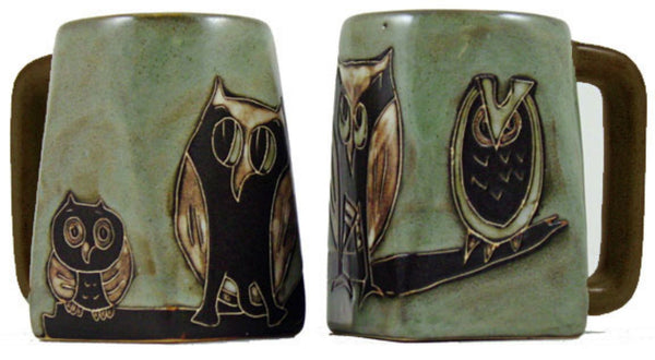 Mara Square Bottom Mug 12 oz - Owls   511S8