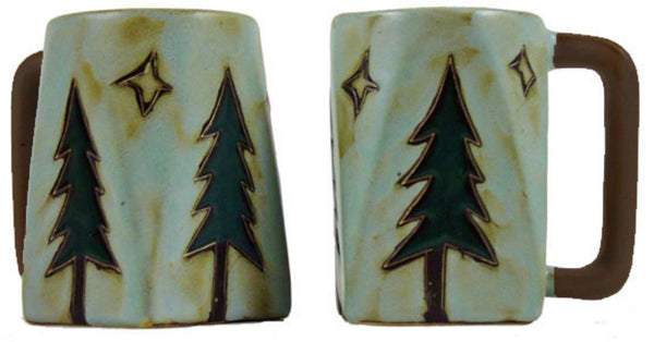 Mara Square Bottom Mug 12 oz - Pine Trees 511T1 Ships end of October
