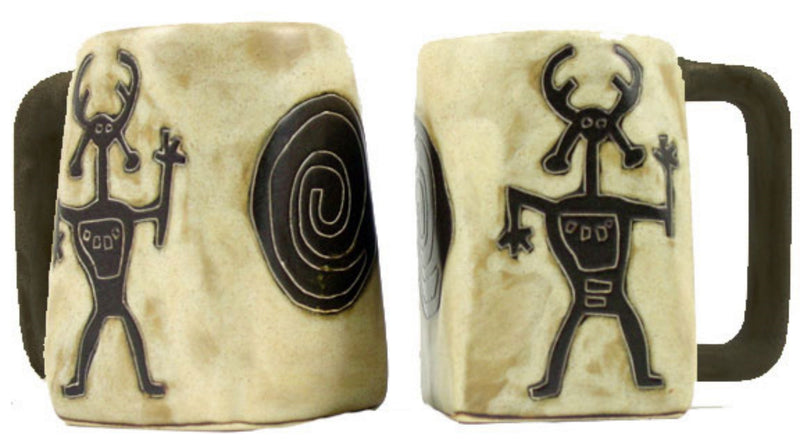 Mara Square Bottom Mug 12 oz - Petroglyphs   511W2