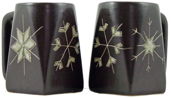 Mara Square Bottom Mug 12 oz - Snow Flakes 511X2