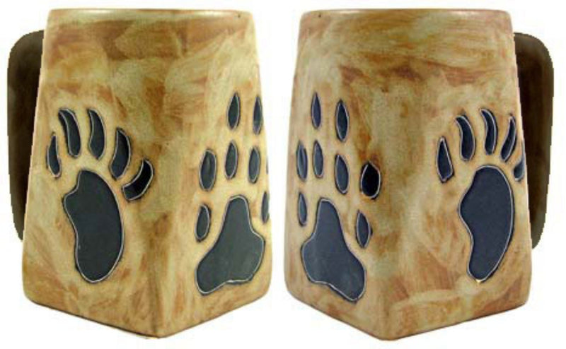 Mara Square Bottom Mug 12 oz - Bear Paws  511X8