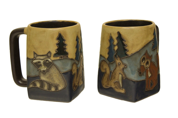 Mara Square Bottom Mug 12 oz - Forest Animals   511Y4