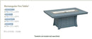 Casual Comfort Bay Shore Rectangle Dining Fire Pit Table 40" x 72"  6533DIN