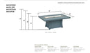 Casual Comfort Bay Shore Rectangle Counter Fire Pit Table 40" x 72"  6533COUN