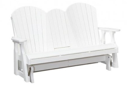 Oceanside Outdoor Poly Lumber Double Glider with Cupholder - Leaders  Furniture
