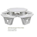 Casual Comfort Octagon Picnic Table  CC-OCT46