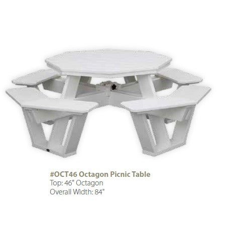 Casual Comfort Octagon Picnic Table  CC-OCT46