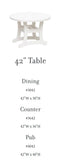 Casual Comfort Bayshore Pub/Bar 42" Round Table  CC-4042R