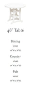 Casual Comfort Bayshore Pub/Bar 48" Round Table  CC-4048R
