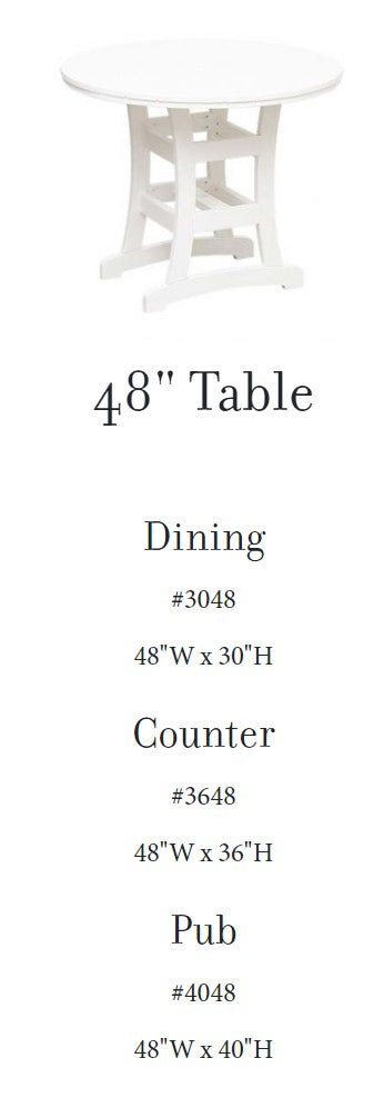 Casual Comfort Bayshore Pub/Bar 48" Round Table  CC-4048R
