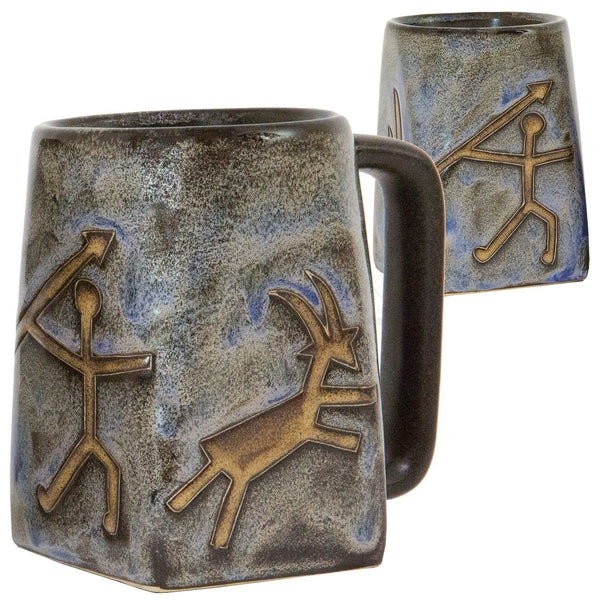 Mara Square Bottom Mug 12 oz - Petroglyph Blue  511A2