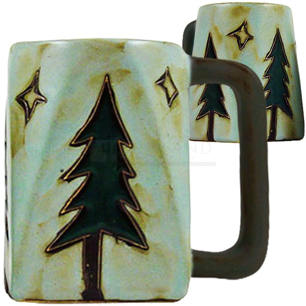 Mara Square Bottom Mug 12 oz - Pine Trees 511T1