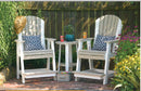 LuxCraft Adirondack Balcony Chair  - Deluxe End Table Set  PABC-DET28 (2 Chairs & Table))