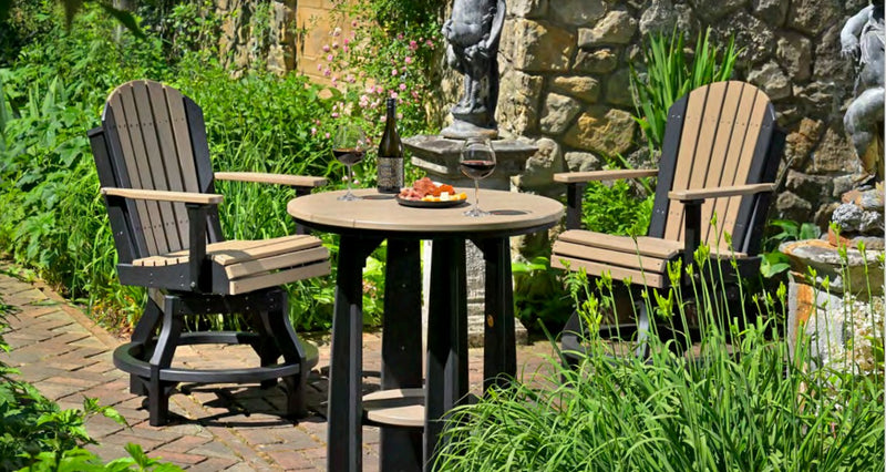 Adirondack Outdoor Round High Top Table And Chairs Tall Adirondack