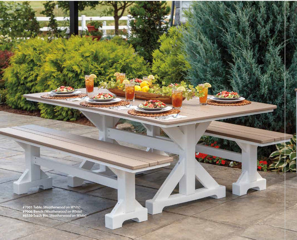 Casual Comfort  Picnic Table - Bench Set Choose 5' - 6' or 7'  PICNIC7001-7005
